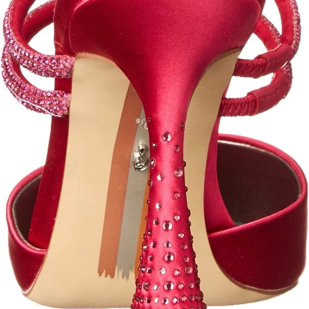 Sam Edelman Women's Agustina Satin Pump Bold Fuchsia - Picture 2 of 8